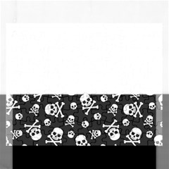 Skull Crossbones Seamless Pattern Holiday Halloween Wallpaper Wrapping Packing Backdrop Rectangular Jigsaw Puzzl by Nexatart