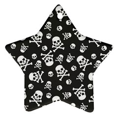 Skull Crossbones Seamless Pattern Holiday Halloween Wallpaper Wrapping Packing Backdrop Star Ornament (two Sides) by Nexatart