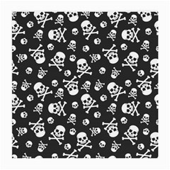 Skull Crossbones Seamless Pattern Holiday Halloween Wallpaper Wrapping Packing Backdrop Medium Glasses Cloth by Nexatart