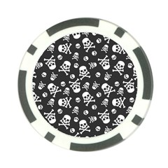 Skull Crossbones Seamless Pattern Holiday Halloween Wallpaper Wrapping Packing Backdrop Poker Chip Card Guard by Nexatart