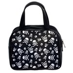 Skull Crossbones Seamless Pattern Holiday Halloween Wallpaper Wrapping Packing Backdrop Classic Handbag (Two Sides) Front