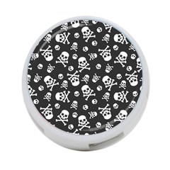 Skull Crossbones Seamless Pattern Holiday Halloween Wallpaper Wrapping Packing Backdrop 4-port Usb Hub (two Sides) by Nexatart