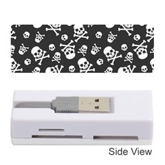 Skull Crossbones Seamless Pattern Holiday Halloween Wallpaper Wrapping Packing Backdrop Memory Card Reader (stick) by Nexatart