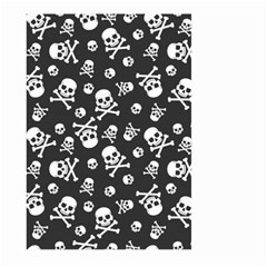 Skull Crossbones Seamless Pattern Holiday Halloween Wallpaper Wrapping Packing Backdrop Large Garden Flag (two Sides) by Nexatart