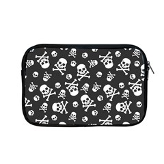 Skull Crossbones Seamless Pattern Holiday Halloween Wallpaper Wrapping Packing Backdrop Apple Macbook Pro 13  Zipper Case by Nexatart