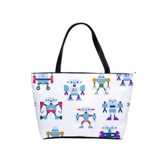 Cute Toy Robotsantennas Wires Seamless Pattern Classic Shoulder Handbag by Nexatart