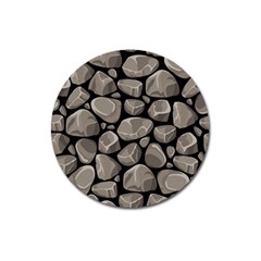 Rock Stone Seamless Pattern Magnet 3  (round) by Nexatart