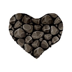 Rock Stone Seamless Pattern Standard 16  Premium Flano Heart Shape Cushions