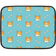 Cute Corgi Dog Face Pattern Double Sided Fleece Blanket (mini)  by Nexatart