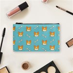 Cute Corgi Dog Face Pattern Cosmetic Bag (Small) Front