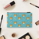 Cute Corgi Dog Face Pattern Cosmetic Bag (Small) Back