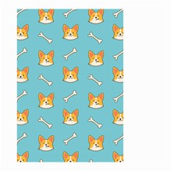 Cute Corgi Dog Face Pattern Small Garden Flag (two Sides) by Nexatart