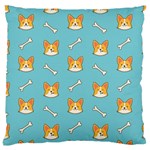 Cute Corgi Dog Face Pattern Large Cushion Case (One Side) Front