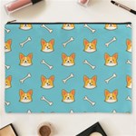 Cute Corgi Dog Face Pattern Cosmetic Bag (XXXL) Front