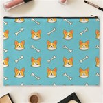 Cute Corgi Dog Face Pattern Cosmetic Bag (XXXL) Back