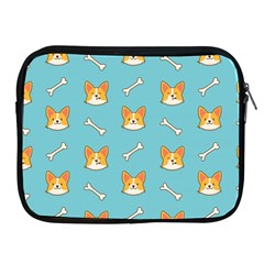 Cute Corgi Dog Face Pattern Apple Ipad 2/3/4 Zipper Cases by Nexatart