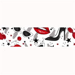 Red Lips Black Heels Pattern Large Bar Mats by Nexatart