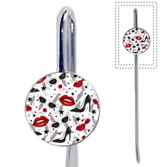 Red Lips Black Heels Pattern Book Mark by Nexatart