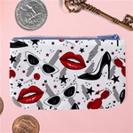 Red Lips Black Heels Pattern Large Coin Purse Back