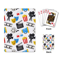 Cinema Icons Pattern Seamless Signs Symbols Collection Icon Playing Cards Single Design (rectangle) by Nexatart