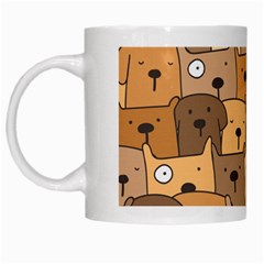 Cute Dog Seamless Pattern Background White Mugs by Nexatart