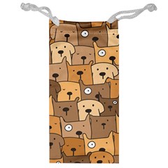 Cute Dog Seamless Pattern Background Jewelry Bag by Nexatart