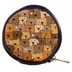 Cute Dog Seamless Pattern Background Mini Makeup Bag by Nexatart