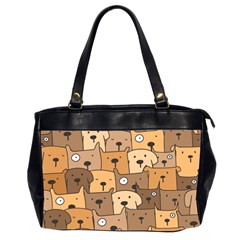 Cute Dog Seamless Pattern Background Oversize Office Handbag (2 Sides) by Nexatart