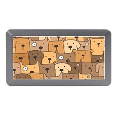 Cute Dog Seamless Pattern Background Memory Card Reader (mini)