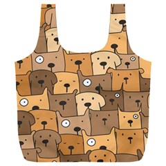 Cute Dog Seamless Pattern Background Full Print Recycle Bag (xxl)