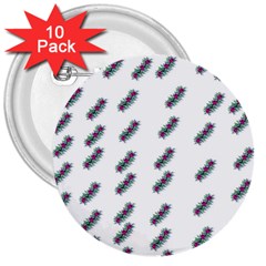 Japan Cherry Blossoms On White 3  Buttons (10 Pack)  by pepitasart