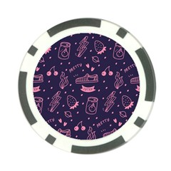 Various Cute Girly Stuff Seamless Pattern Poker Chip Card Guard by Nexatart