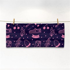 Various Cute Girly Stuff Seamless Pattern Hand Towel by Nexatart