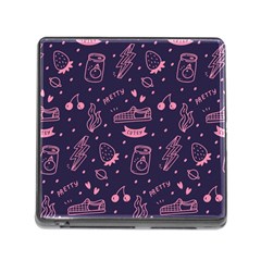 Various Cute Girly Stuff Seamless Pattern Memory Card Reader (square 5 Slot) by Nexatart