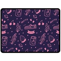 Various Cute Girly Stuff Seamless Pattern Fleece Blanket (large)  by Nexatart