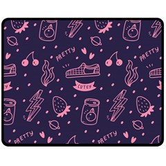 Various Cute Girly Stuff Seamless Pattern Fleece Blanket (medium)  by Nexatart