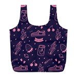 Various Cute Girly Stuff Seamless Pattern Full Print Recycle Bag (L) Back