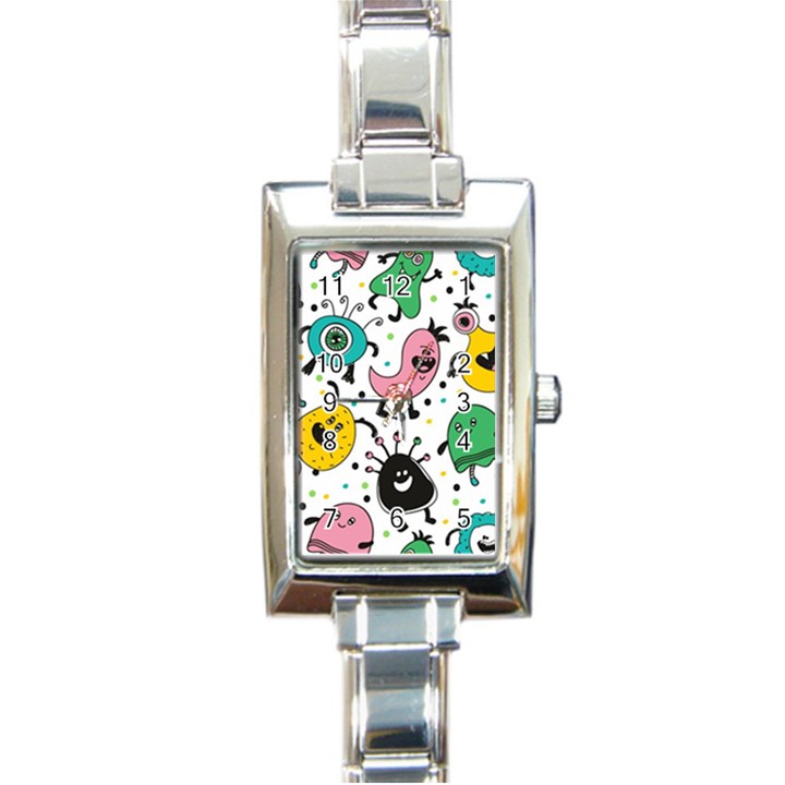 Funny Monster Pattern Rectangle Italian Charm Watch