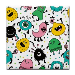 Funny Monster Pattern Face Towel by Nexatart