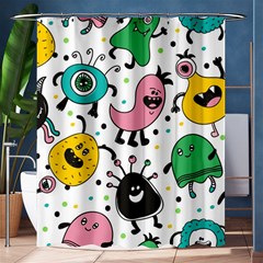 Funny Monster Pattern Shower Curtain 60  X 72  (medium)  by Nexatart