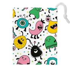 Funny Monster Pattern Drawstring Pouch (5xl)