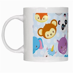 Animal Faces Collection White Mugs by Nexatart