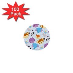 Animal Faces Collection 1  Mini Buttons (100 Pack)  by Nexatart