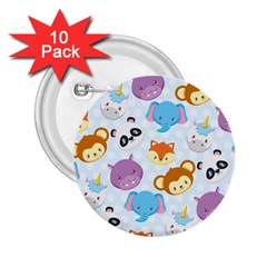 Animal Faces Collection 2 25  Buttons (10 Pack)  by Nexatart