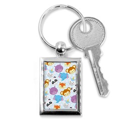 Animal Faces Collection Key Chain (rectangle) by Nexatart