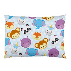 Animal Faces Collection Pillow Case by Nexatart