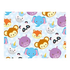 Animal Faces Collection Double Sided Flano Blanket (mini)  by Nexatart