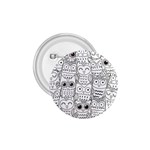 Circle Shape Pattern With Cute Owls Coloring Book 1.75  Buttons Front