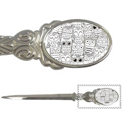 Circle Shape Pattern With Cute Owls Coloring Book Letter Opener by Nexatart