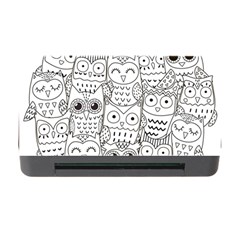 Circle Shape Pattern With Cute Owls Coloring Book Memory Card Reader With Cf by Nexatart